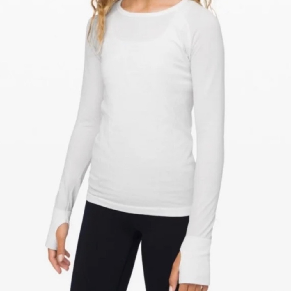 Ivivva Long Sleeve Swiftly Tec in White Size 14